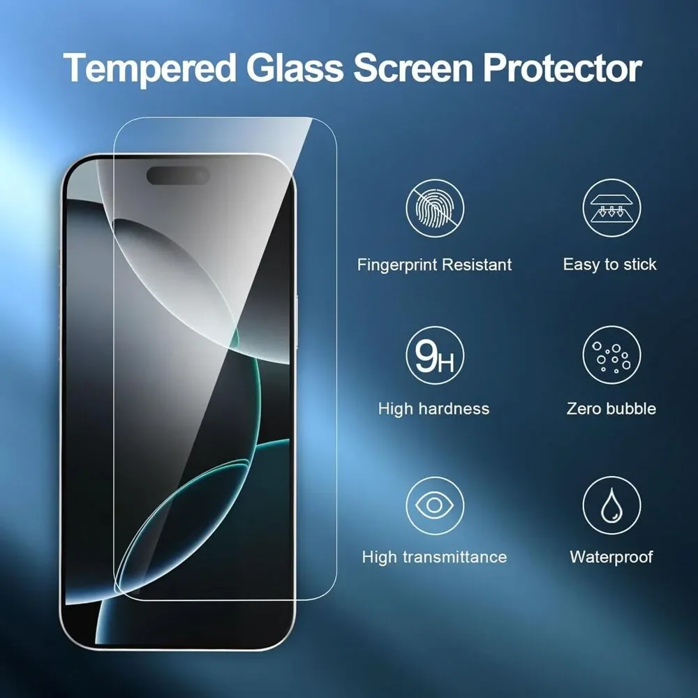 3 Pack Designed for iPhone 17 Pro Max, iPhone 16 Pro Max Screen Protector